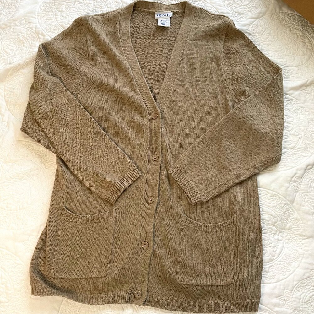Blair Chunky Knit Oversized Loose Fit V Neck Button Front Sweater Cardigan